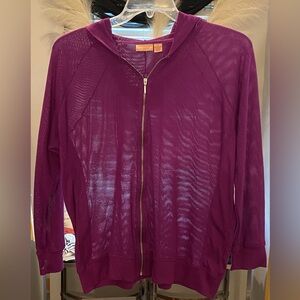NorthCrest Fuchsia Mesh Zip Hoodie - Size XL - EUC!